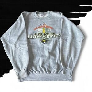 Vintage Y2K 2003 Fed Ex Orange Bowl Iowa Hawkeyes Football Sweatshirt